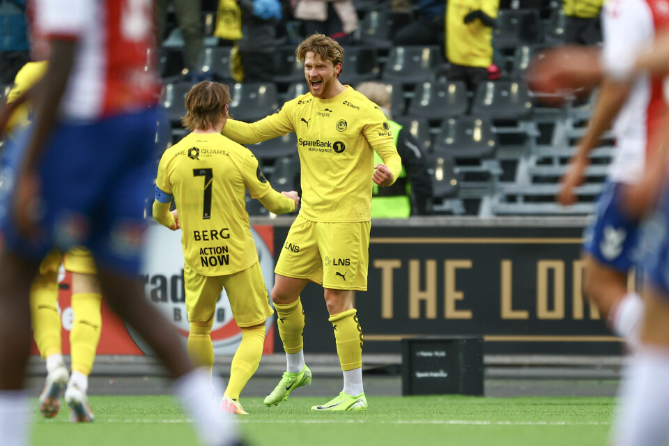 Kasper Høgh ordnet Bodø/Glimt-seier mot KFUM søndag. Kasper Høgh ordnet Bodø/Glimt-seier mot KFUM søndag.Foto: Mats Torbergsen / NTB