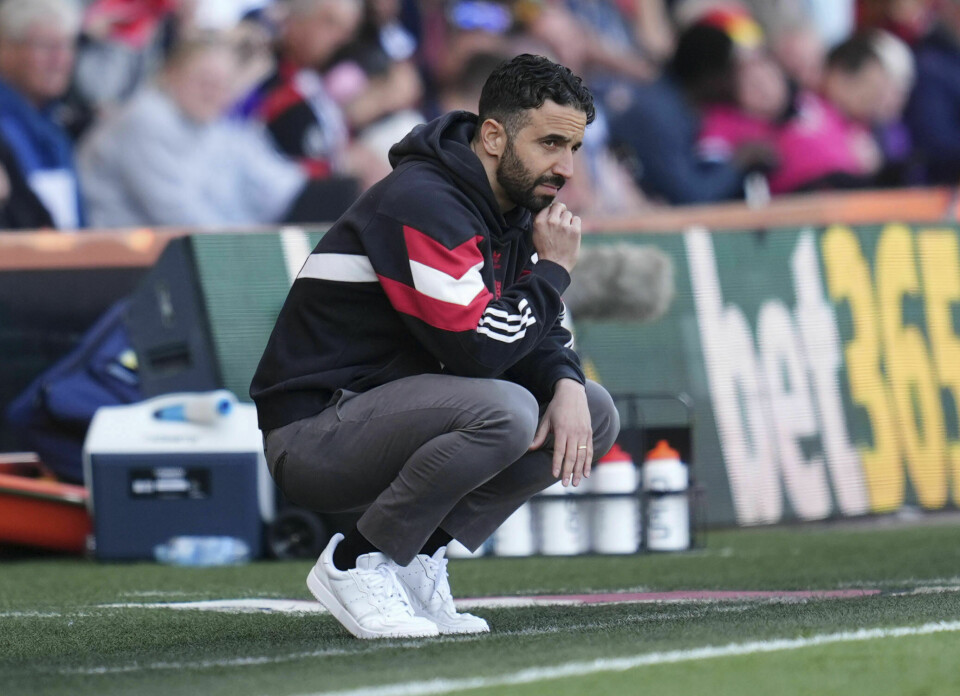Manchester United-manager Ruben Amorim måtte se laget sitt slite mot Bournemouth. Manchester United-manager Ruben Amorim måtte se laget sitt slite mot Bournemouth. Foto: Adam Davy / AP / NTB