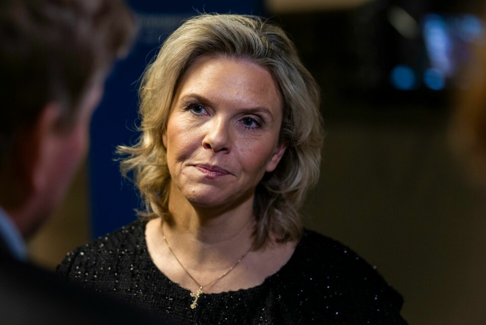 Partileder Sylvi Listhaug under Frps landsstyremøte.(Amanda Pedersen Giske/NPK) Frp-leiar Sylvi Listhaug går hardt ut mot Helseplattforma. Foto: Amanda Pedersen Giske / NTB / NPK