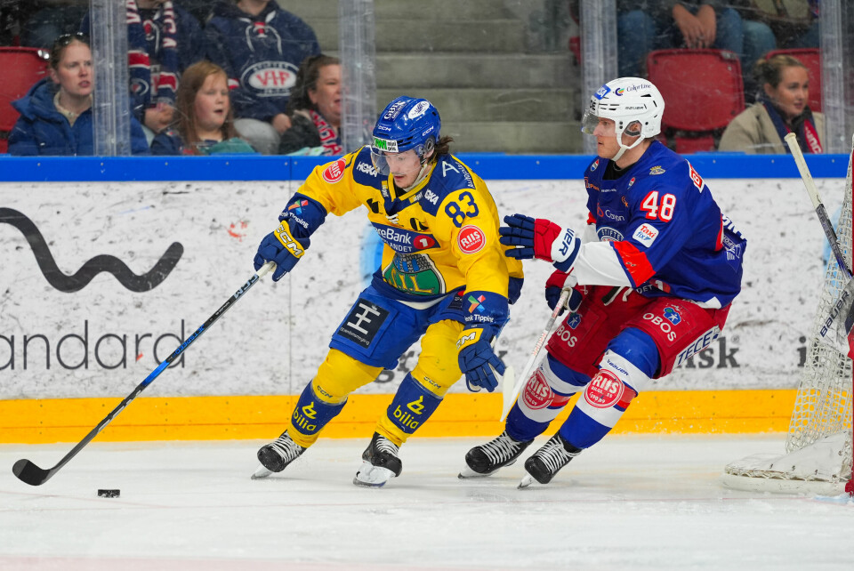 Kenneth Pappalardo scoret for Storhamar. Kenneth Pappalardo scoret for Storhamar.Foto: Terje Pedersen / NTB