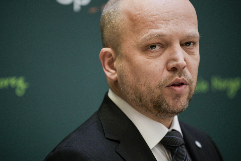 Finansminister og partileder Trygve Slagsvold Vedum under en pressekonferanse etter sentralstyremøtet til Senterpartiet. Finansminister og partileder Trygve Slagsvold Vedum under en pressekonferanse etter sentralstyremøtet til Senterpartiet. Foto: Stian Lysberg Solum / NTB