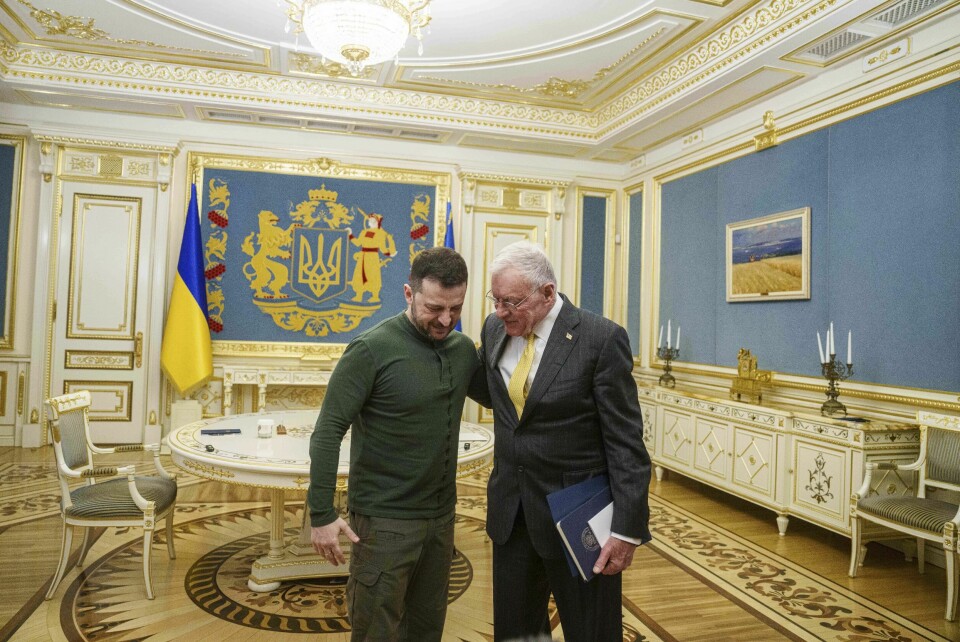 USAs spesialutsending for Ukraina og Russland, Keith Kellogg, møtte torsdag Ukrainas president Volodymyr Zelenskyj i Kyiv. USAs spesialutsending for Ukraina og Russland, Keith Kellogg, møtte torsdag Ukrainas president Volodymyr Zelenskyj i Kyiv. Foto: Jevhen Maloletka / AP / NTB