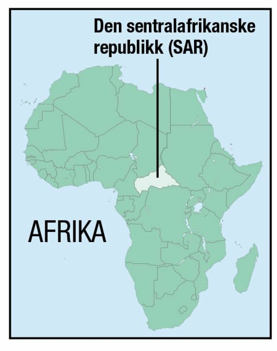 Den sentralafrikanske republikk (SAR).(Dagsavisen) Den sentralafrikanske republikk (SAR).