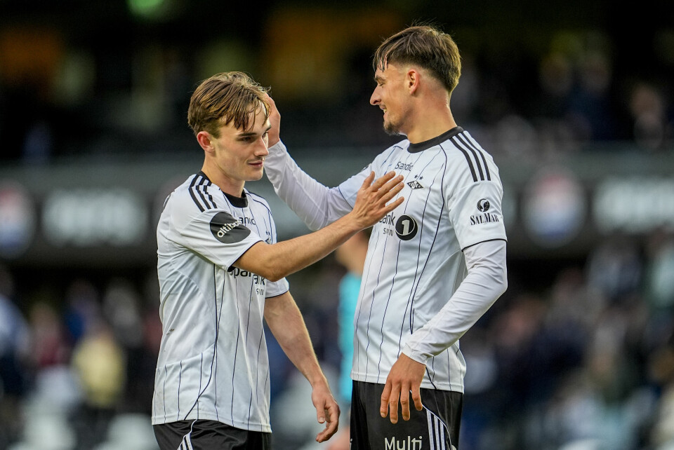 Marius Broholm (t.v.) ble tomålsscorer da Rosenborg vant mot Bryne søndag Marius Broholm (t.v.) ble tomålsscorer da Rosenborg vant mot Bryne søndag. Foto: Ole Martin Wold / NTB