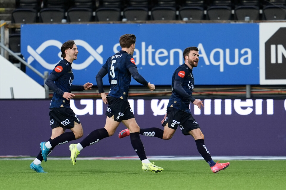 Sondre Bjørshol ble matchvinner for Viking i Bodø onsdag kveld. Sondre Bjørshol ble matchvinner for Viking i Bodø.Foto: Lise Åserud / NTB
