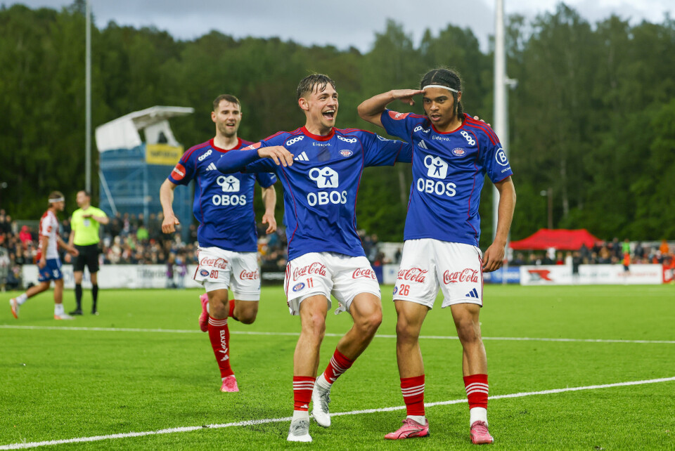 Filip Thorvaldsen og Vålerenga jubler for scoring i mandagens kamp mot KFUM Oslo. Filip Thorvaldsen og Vålerenga jubler for scoring i mandagens kamp mot KFUM Oslo.Foto: Jonas Been Henriksen / NTB