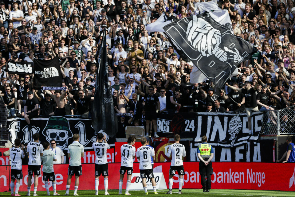 Det blir fullt hus for både Brann og Rosenborg 16. mai. Her er Rosenborg-supporterne avbildet i Bergen sist helg. Det blir fullt hus for både Brann og Rosenborg 16. mai. Her er Rosenborg-supporterne avbildet i Bergen sist helg.Foto: Paul Sigve Amundsen / NTB