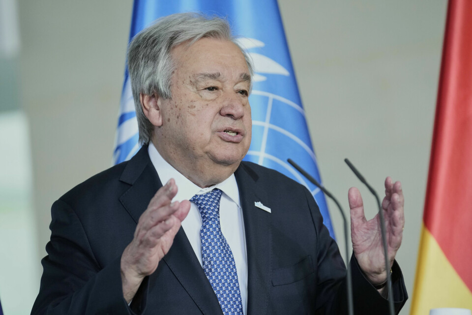 FNs generalsekretær António Guterres ber Israel slippe inn mer nødhjelp til Gaza. FNs generalsekretær António Guterres ber Israel slippe inn mer nødhjelp til Gaza. Foto: Ebrahim Noroozi / AP / NTB