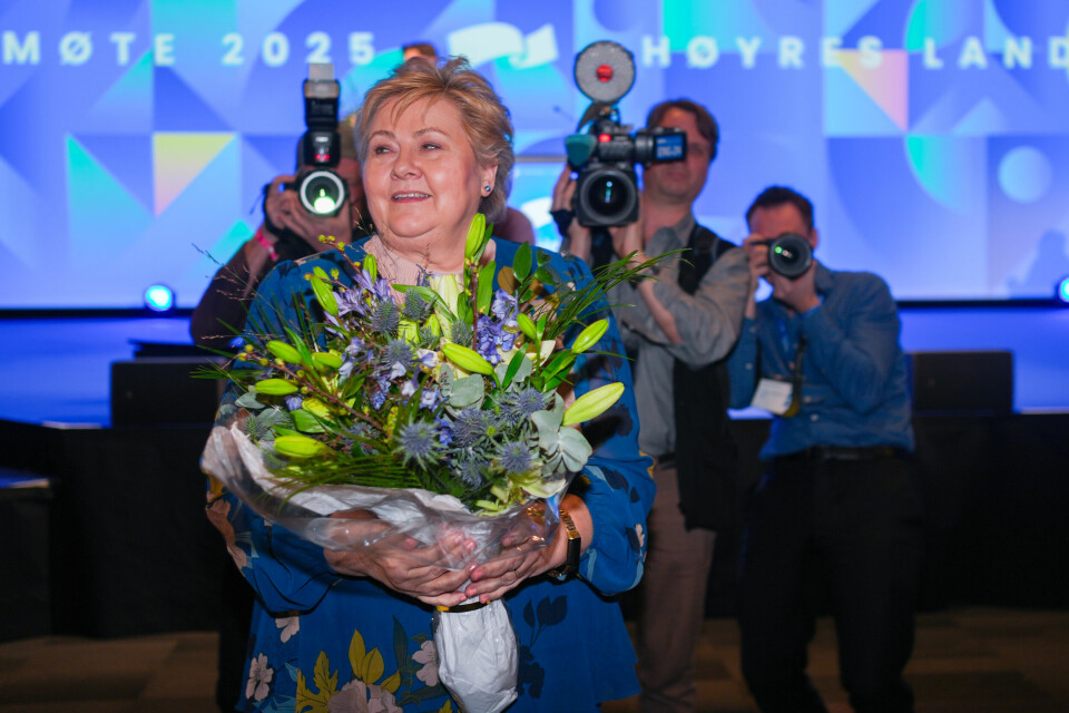 Partileder Erna Solberg ble feiret på Høyres landsmøte. Men hvordan blir valgkampen om Høyre er minst på borgerlig side, spør Trygve Svensson. Partileder Erna Solberg ble feiret på Høyres landsmøte. Men hvordan blir valgkampen om Høyre er minst på borgerlig side, spør Trygve Svensson.