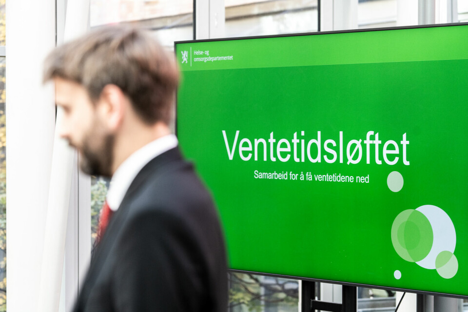 Helse- og omsorgsminister Jan Christian Vestre lanserte ventetidsløftet i mai 2024. Her er han på Rikshospitalet. Jan Christian Vestre