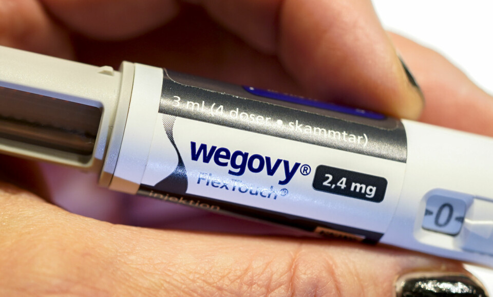 Novo Nordisk produserer legemiddelet Wegovy som brukes til vektnedgang. Novo Nordisk produserer legemiddelet Wegovy som brukes til vektnedgang. Foto: Lise Åserud / NTB