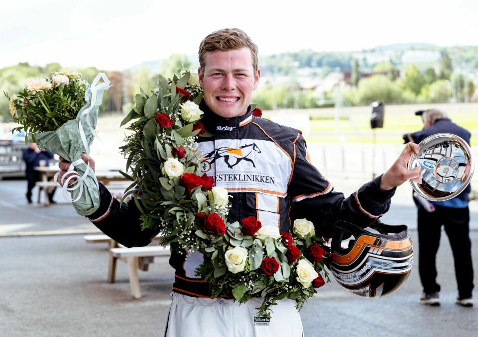 Erlend Rennesvik bidro til kjempeutbetalingen i Sverige nyttårsaften. Erlend Rennesvik bidro til kjempeutbetalingen i Sverige nyttårsaften. Foto: Ned Alley / hesteguiden / NTB