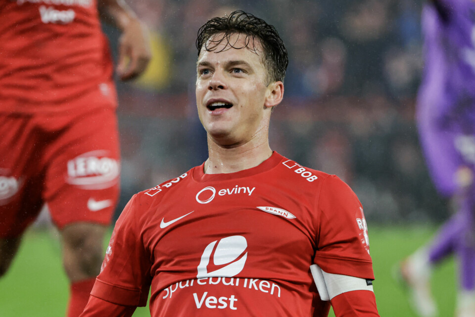 Felix Horn Myhre ordnet Brann-seier over Strømsgodset. Felix Horn Myhre ordnet Brann-seier over Strømsgodset. Foto: Paul S. Amundsen / NTB