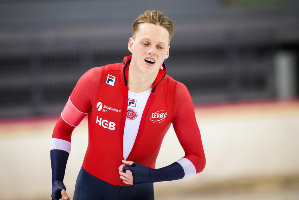 Bjørn Magnussen gikk en god 500 meter i sprint-EM fredag, men fikk det tungt på den dobbelte distansen. Bjørn Magnussen var best av de norske på 500 meter da sprint-VM på skøyter startet torsdag. Foto: Geir Olsen / NTB