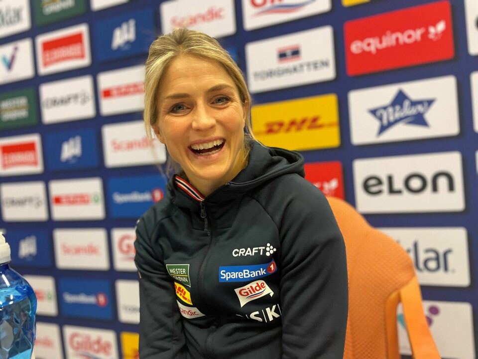 Therese Johaug i samtale med Dagsavisen om trening under svangerskap og etter fødsel.(Reidar Sollie) Therese Johaug i samtale med Dagsavisen om trening under svangerskap og etter fødsel.