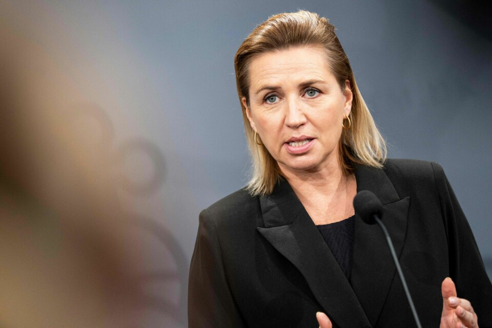 Danmarks statsminister Mette Frederiksen, kaller Trumps utspill om en amerikansk overtagelse av Grønland for absurd.(IDA MARIE ODGAARD/AFP) Danmarks statsminister Mette Frederiksen, kaller Trumps utspill om en amerikansk overtagelse av Grønland for absurd.