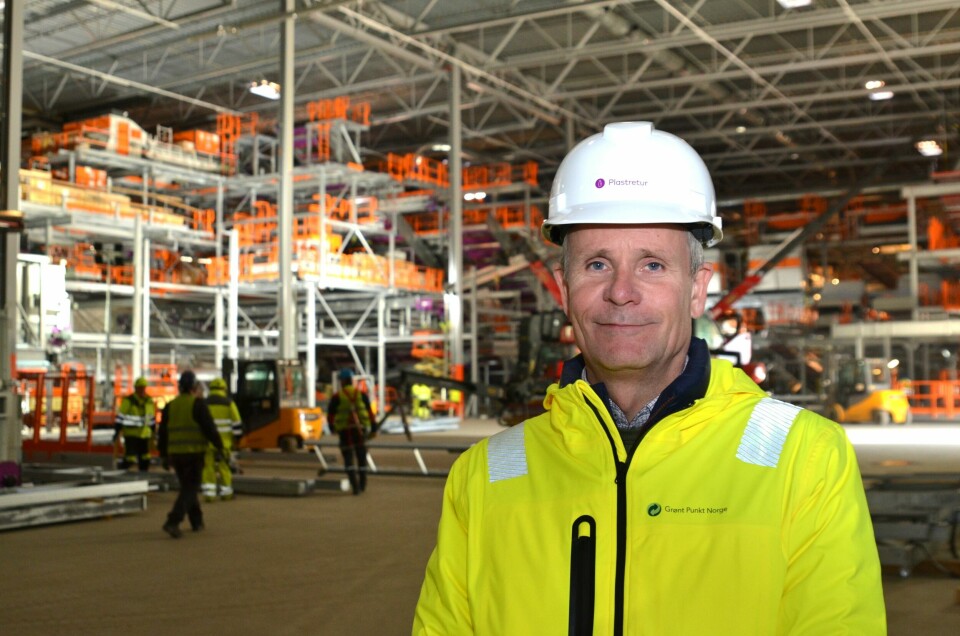 – Finsorteringsanlegget for plast blir unikt fordi det både kan ta imot kildesortert plast og plast fra restavfallet, sier administrerende direktør Karl Johan Ingvaldsen i Plastretur.(Tomm Pentz Pedersen) administrerende direktør Karl Johan Ingvaldsen i Returselskapet Plastretur.