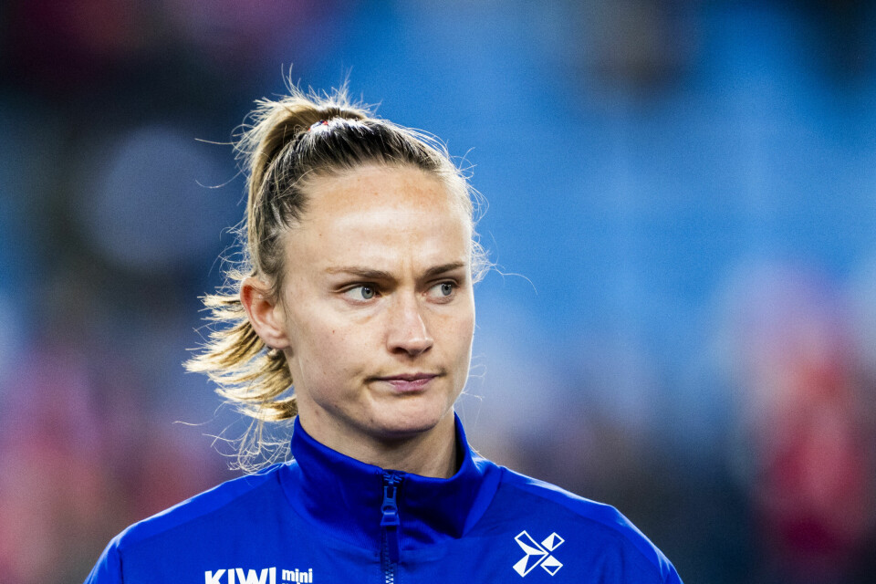 Caroline Graham Hansen før avspark i Norges kamp mot Nord-Irland nylig. Caroline Graham Hansen var ikke engang blant de nominerte til kvinnenes verdenslag. Foto: Fredrik Varfjell / NTB