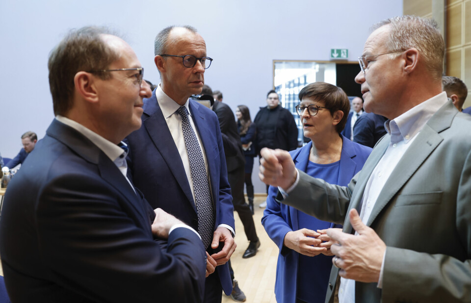 I Tyskland er konservative CDU/CSU og sosialdemokratiske SPD blitt enige om en ny regjeringsavtale. Ifølge kilder tett på forhandlingene nærmer det seg en regjeringsavtale i Tyskland. Foto: Odd Andersen / AP / NTB