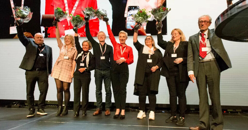 Slik så det ut da LOs ledelse ble valgt på forrige kongress. Hvem kan juble sammen etter valgene på LO-kongressen torsdag. Slik så det ut da LOs ledelse ble valgt på forrige kongress. Hvem kan juble sammen etter valgene på LO-kongressen torsdag.