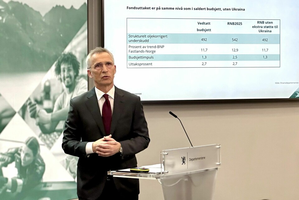Jens Stoltenberg var tydelig på at økt støtte til Ukraina også er gunstig for norsk sikkerhet.(Jonas Bucher) Jens Stoltenberg var tydelig på at økt ukrainsk støtte også er gunstig for norsk sikkerhet.