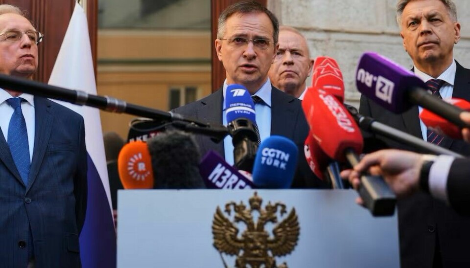 President Vladimir Putins rådgiver Vladimir Medinskij leder den russiske delegasjonen i Istanbul. President Vladimir Putins rådgiver Vladimir Medinskij leder den russiske delegasjonen i Istanbul.