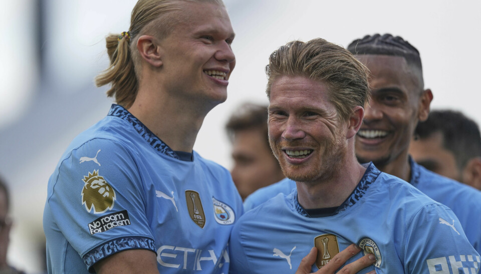 Kevin De Bruyne sammen med Erling Braut Haaland.