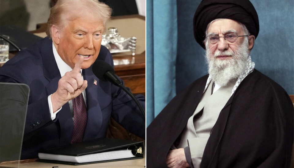 USAs president Donald Trump (t.v.) skal ha sagt nei til å drepe Irans øverste leder, ayatolla Ali Khamenei (t.h.), ifølge Reuters' kilder.