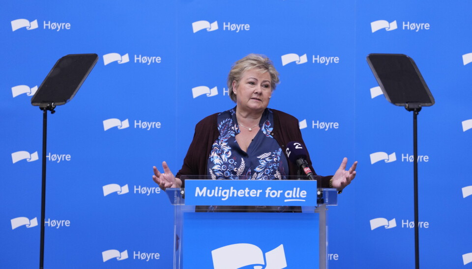 Partileder Erna Solberg avviste at partiet befinner seg i en krise da hun talte til Høyres sentralstyre mandag morgen.