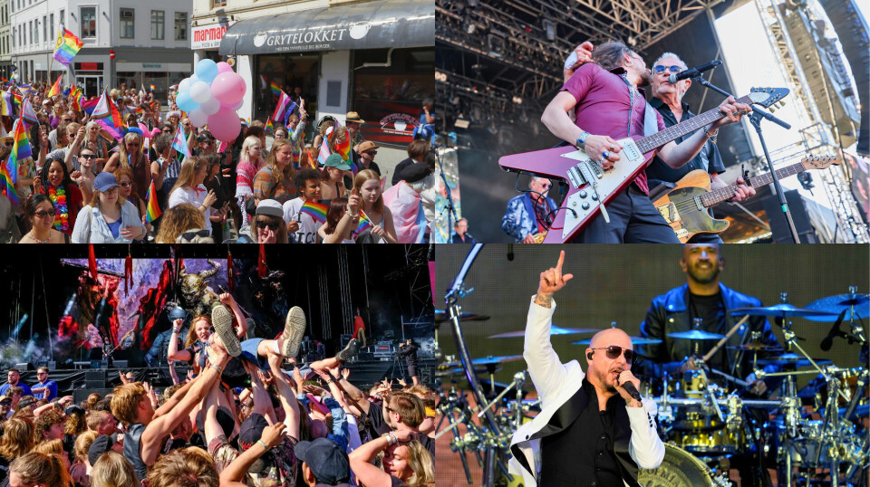 28. juni er det Pride-parade, Tons of Rock og to konserter i Oslo.