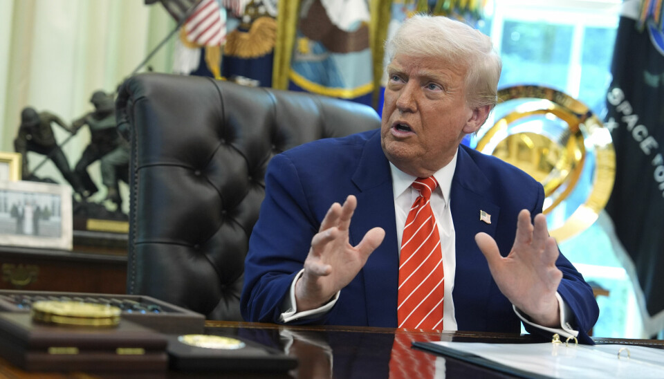 USAs president Donald Trump på Det ovale kontor i Det hvite hus i Washington D.C.