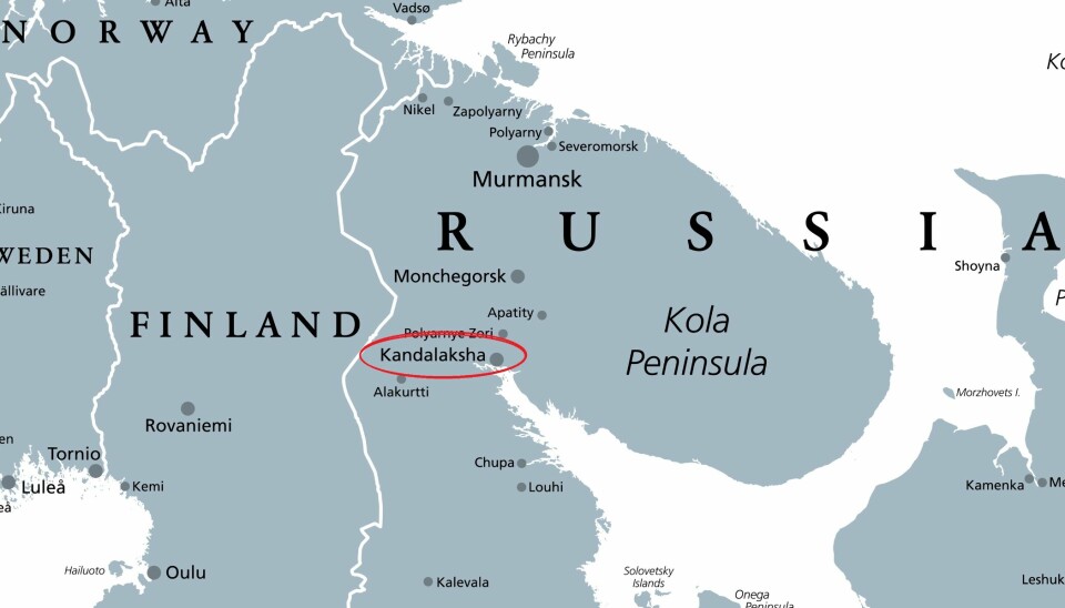 Planene om en permanent garnison i Kandalaksja (merket i rødt) er det første konkrete tegnet på en permanent økning i antall russiske soldater nær grensen til Finland, skriver Yle.
