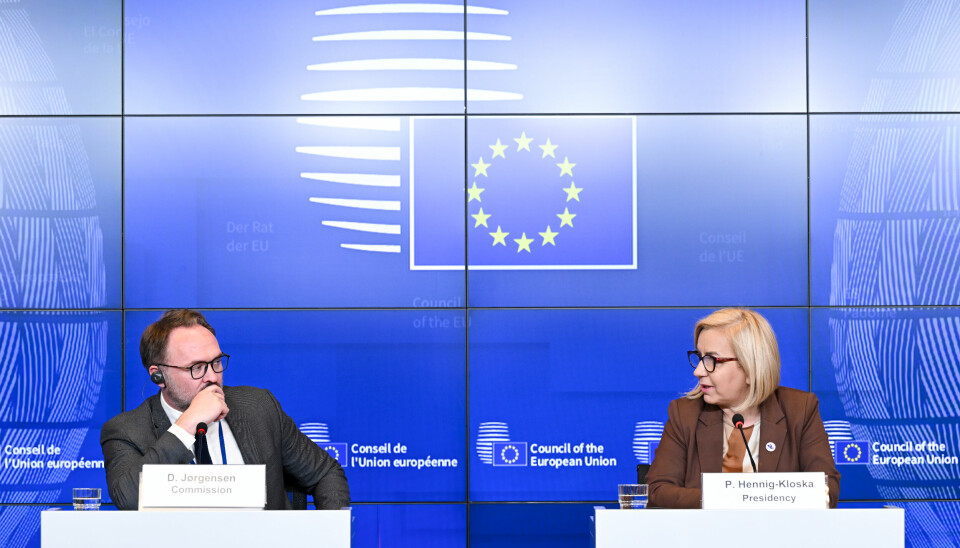 Her er EU-kommissær Dan Jørgensen sammen med den polske minister for klima og energi, Paulina Hennig-Kloska.