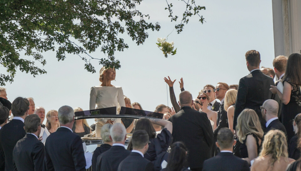 Martin Ødegaard og Helene Spilling giftet seg i Gjerdrum kirke lørdag.