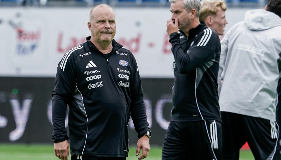Vålerengas hovedtrener Geir Bakke etter eliteseriekampen i fotball mellom Vålerenga og Molde på Intility Arena.