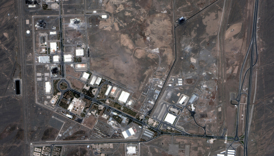 Satellittbilder fra det Iranske atomanlegget Natanz etter USAs angrep 22. juni.