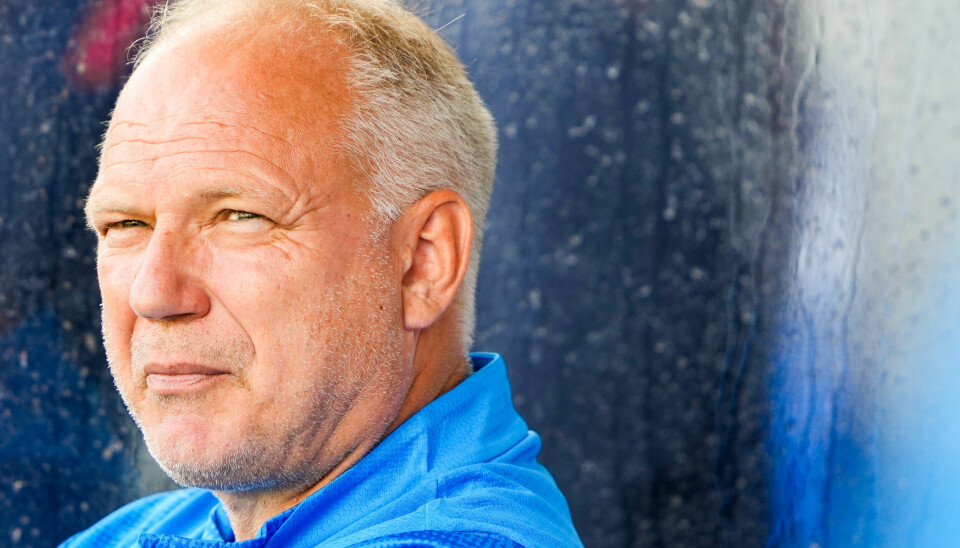Strømsgodsets trener Dag-Eilev Fagermo under oppgjøret mot Vålerenga.