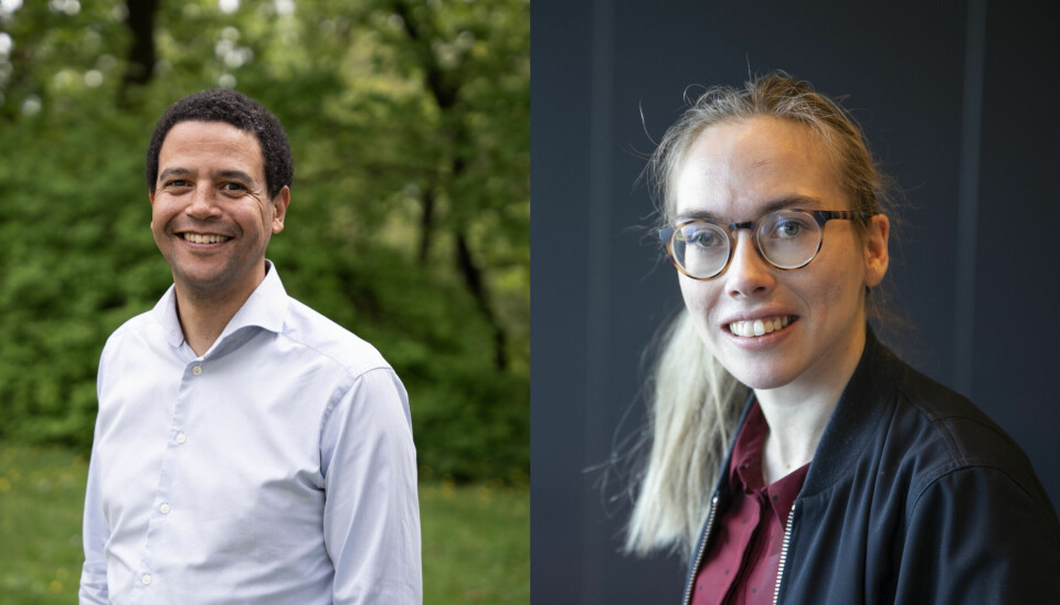 Innleggsforfattere Jørn Mandla Sibeko og Sofie Østerbø Jansen.