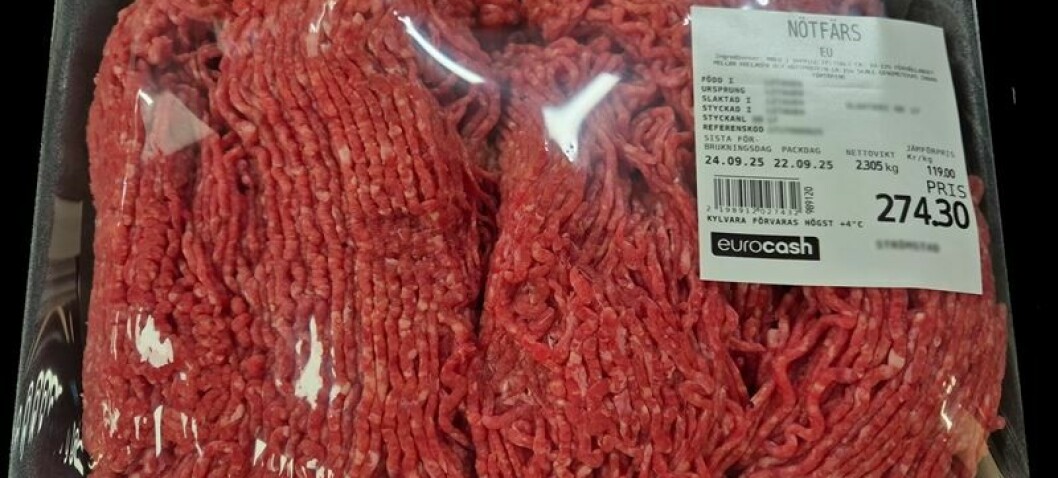 Tilbakekaller mer kjøttdeig på svenskegrensa